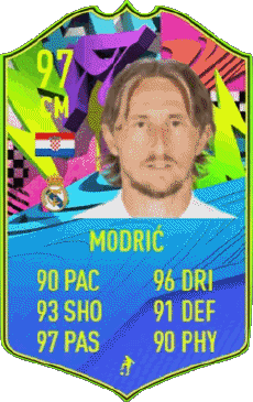 Multimedia Vídeo Juegos F I F A - Jugadores  cartas Croacia Luka Modric 