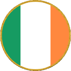 Drapeaux Europe Irlande Rond 