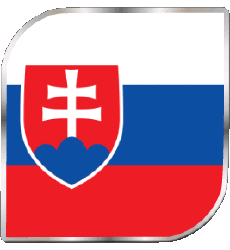 Bandiere Europa Slovacchia Quadrato 