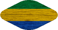 Drapeaux Afrique Gabon Ovale 02 