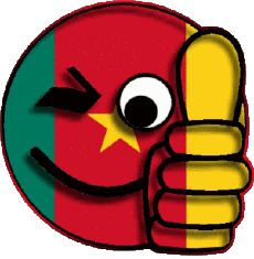 Drapeaux Afrique Cameroun Smiley - OK 