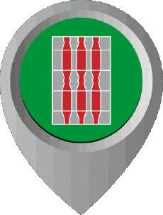 Fahnen Europa Italien Umbria Standort-Pin 