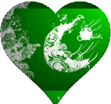 Banderas Asia Pakistán Corazón 
