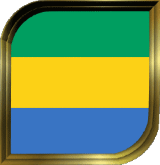 Flags Africa Gabon Square 