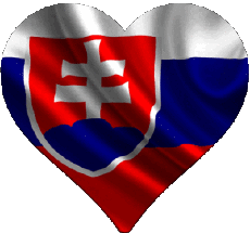 Drapeaux Europe Slovaquie Coeur 