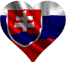 Flags Europe Slovakia Heart 